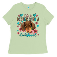 Matcha life is better with a dachshund Ladies Tee - Jasminsmagicworld