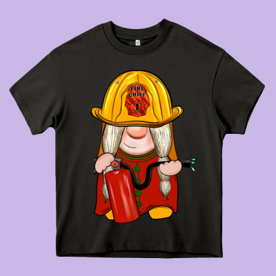 Firefighter Gnomes Heavy Core Tee Designed By Artiststas