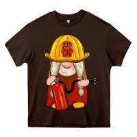 Chocolate Brown firefighter gnomes Heavy Core Tee - Artiststas