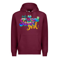 Burgundy just a small town girl Premium Hoodie - JahusDesignShop
