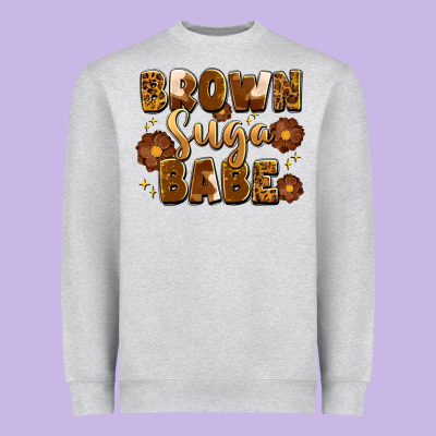 Brown Suga Babe Heavyweight Sweatshirt Designed By Artiststas