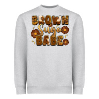 Heather Grey brown suga babe Heavyweight Sweatshirt - Artiststas