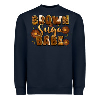 Navy brown suga babe Heavyweight Sweatshirt - Artiststas