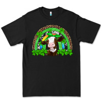 Black st patricks cow rainbow Premium Tee - Artiststas