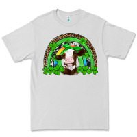 Dove Grey st patricks cow rainbow Premium Tee - Artiststas