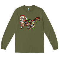 Army Green christmas christmas maine coon cat cat Long Sleeve Tee - LillyAllenDesigns