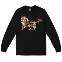 Black christmas christmas maine coon cat cat Long Sleeve Tee - LillyAllenDesigns