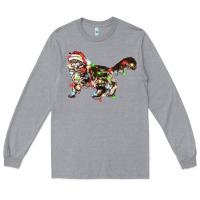 Heather Grey christmas christmas maine coon cat cat Long Sleeve Tee - LillyAllenDesigns
