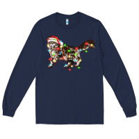 Navy christmas christmas maine coon cat cat Long Sleeve Tee - LillyAllenDesigns