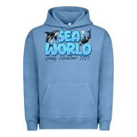 Pigment Pebble Blue Sea World Family Adventure 2025 Urban Hoodie - CowhideDigitalArt
