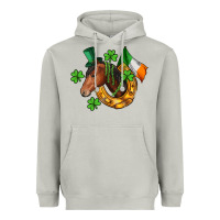 Moon Dust Horse with horseshoe St. Patrick's Heavyweight Hoodie - CowGirlArtShop