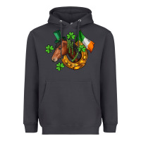 Horse With Horseshoe St. Patrick's Heavyweight Hoodie | Teevron