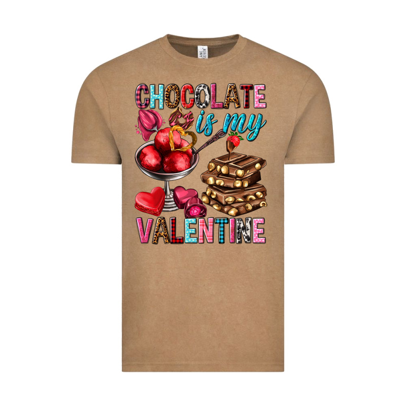 Chocolate Is My Valentine Vintage Tee by NancyCooperArtShop | Teevron