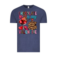 Vintage Denim chocolate is my valentine Vintage Tee - NancyCooperArtShop