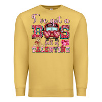 Antique Gold i've got a bus full of valentine Premium Sweatshirt - OliviaCreatesArt