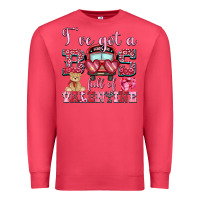 Cardinal i've got a bus full of valentine Premium Sweatshirt - OliviaCreatesArt