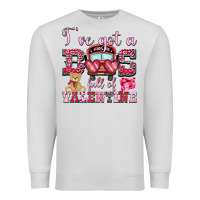 Dove Grey i've got a bus full of valentine Premium Sweatshirt - OliviaCreatesArt