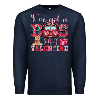 Navy i've got a bus full of valentine Premium Sweatshirt - OliviaCreatesArt