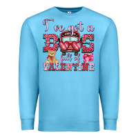 Ocean Blue i've got a bus full of valentine Premium Sweatshirt - OliviaCreatesArt
