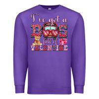 Purple i've got a bus full of valentine Premium Sweatshirt - OliviaCreatesArt