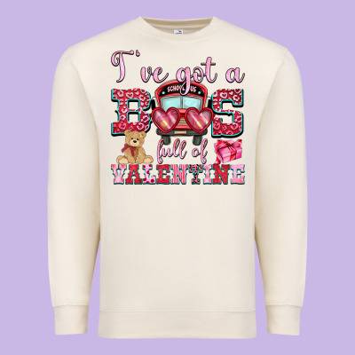 I've Got A Bus Full Of Valentine Premium Sweatshirt Designed By Oliviacreatesart
