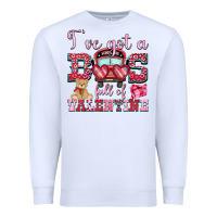 White i've got a bus full of valentine Premium Sweatshirt - OliviaCreatesArt
