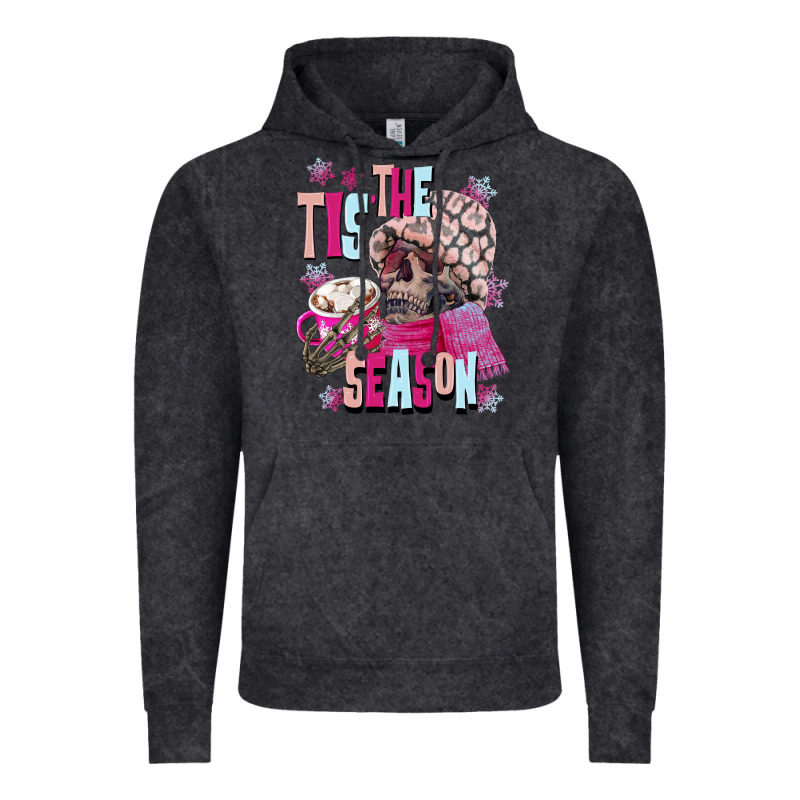 Tis The Season Winter Skull Vintage Hoodie by NancyCooperArtShop | Teevron