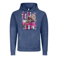 Vintage Denim tis the season winter skull Vintage Hoodie - NancyCooperArtShop