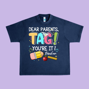 Dear Parents Tag Youare It Teacher Urban Heavy Tee Designed By Jahusdesignshop