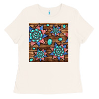 Bone 4th of july turquoise gemstone seamless pattern Ladies Tee - BundleAndBundleShop