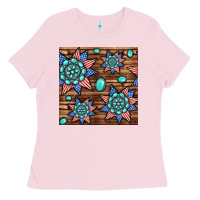 4th Of July Turquoise Gemstone Seamless Pattern Ladies Tee | Teevron