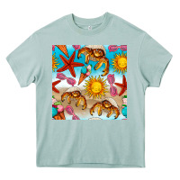 Arona beach seamless pattern Heavy Core Tee - BundleAndBundleShop
