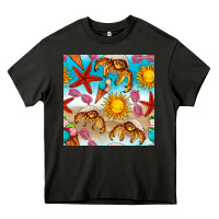 Asphalt beach seamless pattern Heavy Core Tee - BundleAndBundleShop