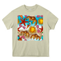 Mossy beach seamless pattern Heavy Core Tee - BundleAndBundleShop