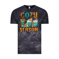 Cloud Black cozy season winter coffee cups Vintage Tee - MaliasSmallBusiness