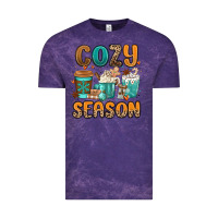 Cloud Purple cozy season winter coffee cups Vintage Tee - MaliasSmallBusiness