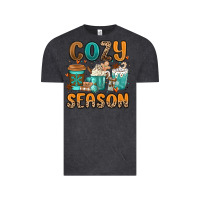 Vintage Black cozy season winter coffee cups Vintage Tee - MaliasSmallBusiness