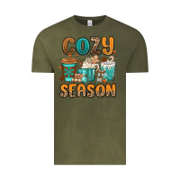 Vintage Olive cozy season winter coffee cups Vintage Tee - MaliasSmallBusiness