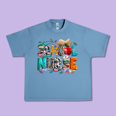 School Nurse Urban Heavy Tee Designed By Nancycooperartshop