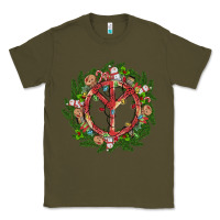 Army Green Christmas peace Classic Tee - MaliasSmallBusiness