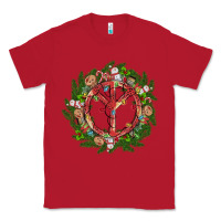 Red Christmas peace Classic Tee - MaliasSmallBusiness