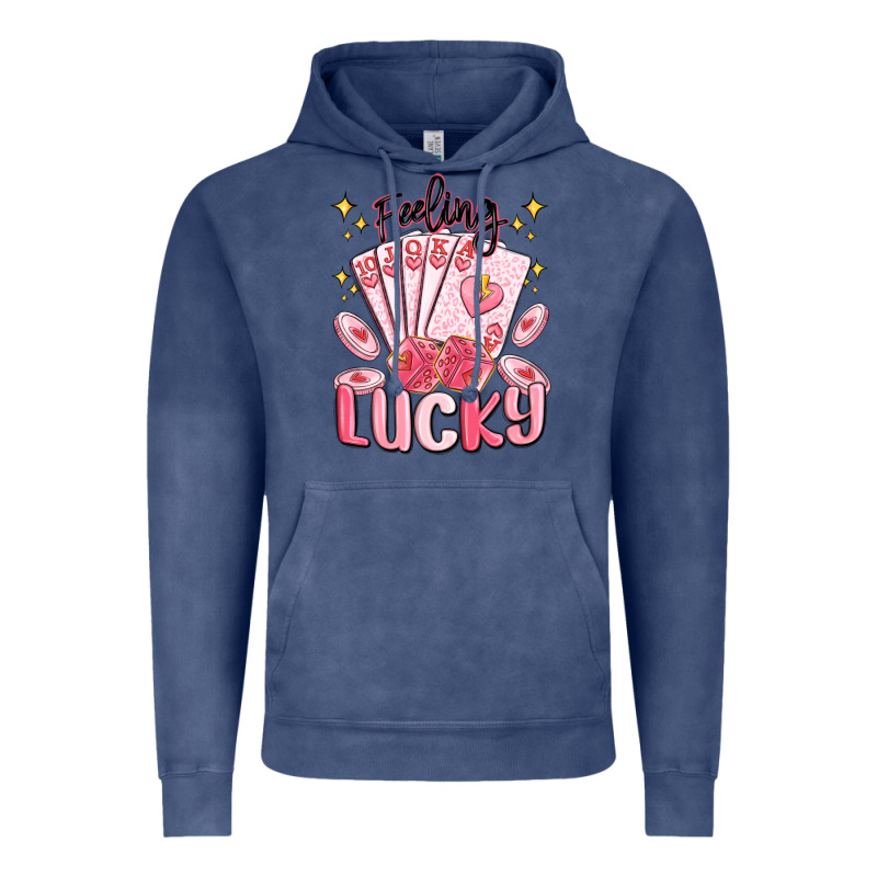 Feeling Lucky Vintage Hoodie by MaliasSmallBusiness | Teevron