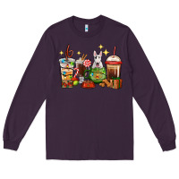 Plum Christmas coffee cups with Bull Terrier Long Sleeve Tee - RanaPortraitStore