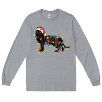 Heather Grey christmas bombay cat Long Sleeve Tee - LillyAllenDesigns