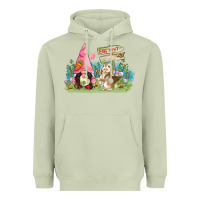 Matcha Easter gnome and rabbit egg hunt  Easter Day Heavyweight Hoodie - CowGirlArtShop