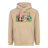 Mushroom Easter gnome and rabbit egg hunt  Easter Day Heavyweight Hoodie - CowGirlArtShop