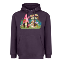 Plum Easter gnome and rabbit egg hunt  Easter Day Heavyweight Hoodie - CowGirlArtShop