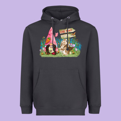 Easter Gnome And Rabbit Egg Hunt  Easter Day Heavyweight Hoodie Designed By Cowgirlartshop