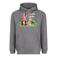 Storm Easter gnome and rabbit egg hunt  Easter Day Heavyweight Hoodie - CowGirlArtShop