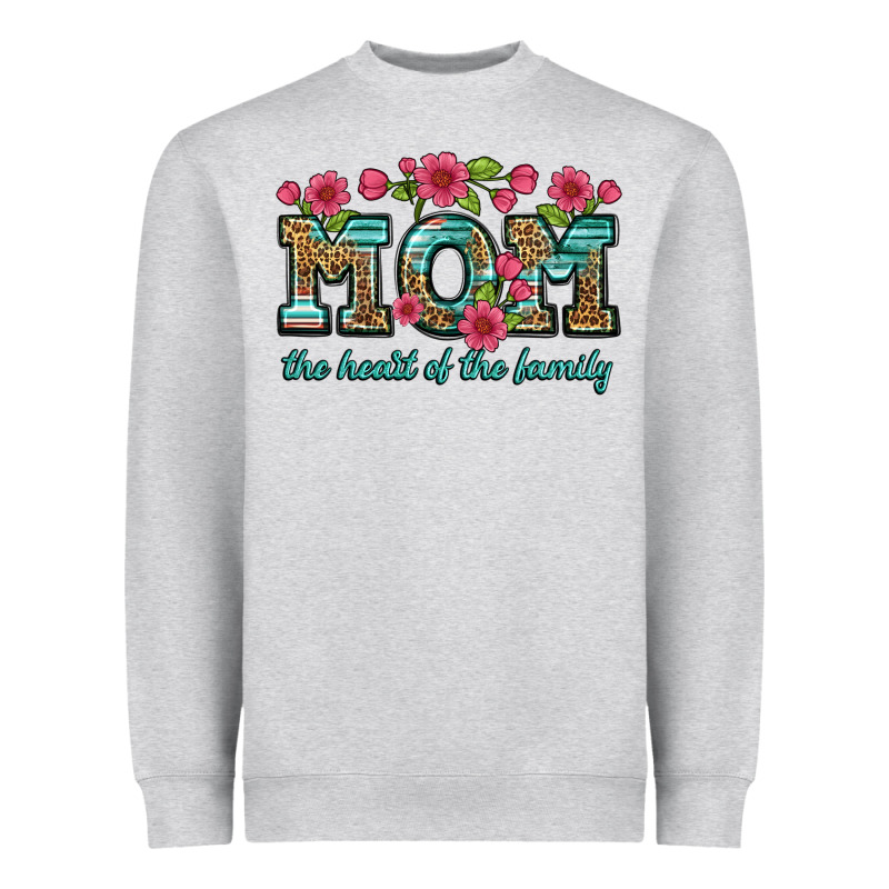 Mom The Heart Of The Family Heavyweight Sweatshirt by Artiststas | Teevron